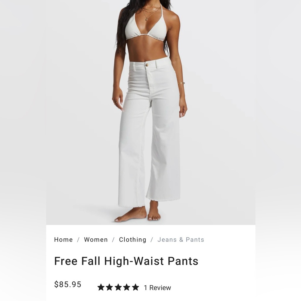 Women’s Billabong off white high-waist pants size 26